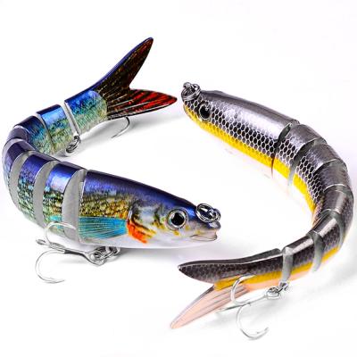 China ABS Hard Plastic Multi Jointed Swimbait 13.5cm 8 19g Segments Fishing Lure Realistic Joint Wobblers Sinking Bass Bait Fishing Tackle for sale