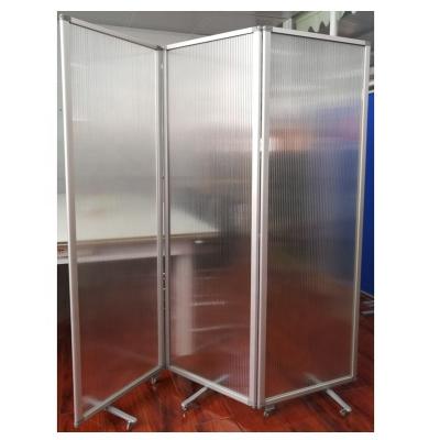 China Different Size Polycarbonate Semi-transparent Wall Panel Sliding Movable Folding Partition Dividers For Rooms for sale