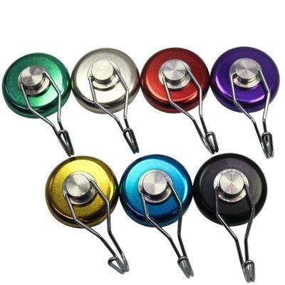 China Customized Industrial Magnet Swivel Neodymium Hooks Colorful Magnet Hook Colorful Rotating Decorative Magnetic Hooks for sale