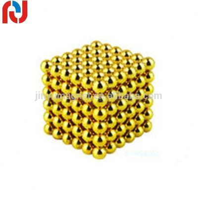 China Jewelry Magnet Ball Shape Yellow Au Coated All Kinds Of Colors Sphere Magnet for sale