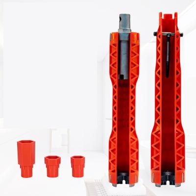 China Yellow/Red Multi-Functional Yellow/Red Double Pipeline Spanner Wrench Sink Head Fastener Dismantling Socket Wrench for sale