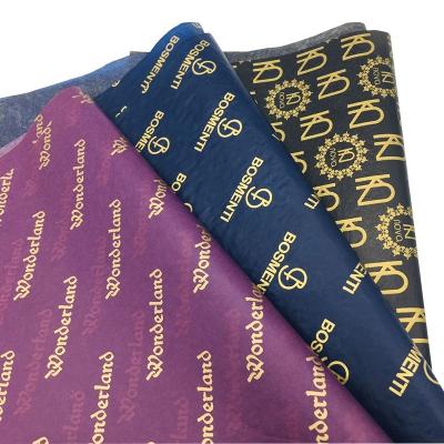 China Custom Printed Logo Gift Wrapping Paper Clothing Tissue Paper  WhatsApp +1 7082690275 for sale