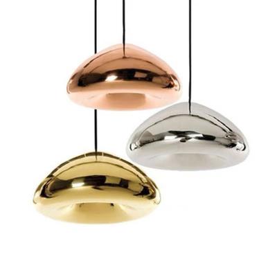 China Modern European Modern Cafe Copper Living Room Silver Bar Gold Pendant Lamp Acrylic Chandelier for sale