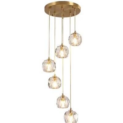 China Modern Luxury K9 LED Crystal Chandeliers Indoor Lighting Customized Design Hanging Lights Modern Pendant Lamps for sale