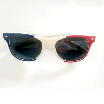 China Promotional Sunglasses French Flag Sunglasses meet ENISO12312-1 standard and with UV400 protection for sale