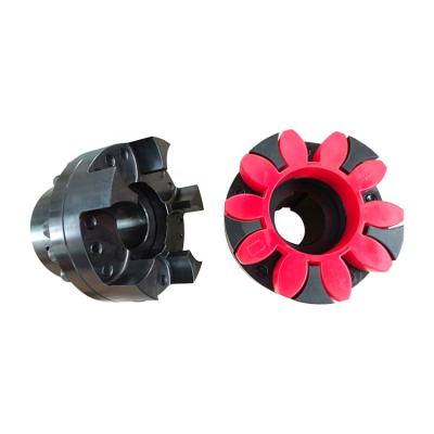 China High Elasticity Industrial Equipment Stainless Steel Double Flange Spider Jaw Rubber Shaft Coupling for sale