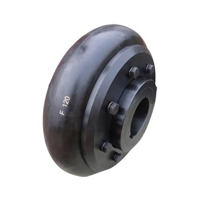 China Hotels Rubber Tire Tire Rubber Flexible Shaft Couplings With Flange For Hub for sale