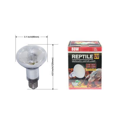 China R80 Sustainable 80W Self-Weighted Reptile UVB UV Light and Heat Mercury Vapor Bulb Lamp for Turtles and Pets for sale