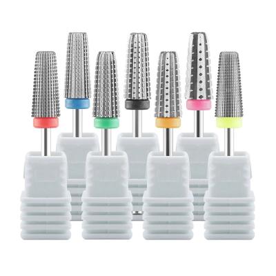 China A Polished Carbide Nail Drill Bits Surface Tapered Countersink Cutter For Manicure Remove Acylics And Gel Countersink Cutter for sale