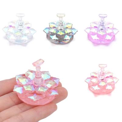 China Plastic Nail Art Display Stand Plastic Showing Shelf Practice Training Nail Polish Rack Manicure Tools Palette For Nails for sale