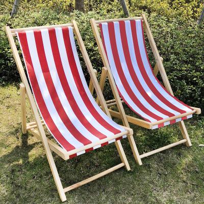 China EUROPEAN Wood Outdoor Picnic Lounge Leisure Folding Garden Camping Chair Beach Pastoral Recliner Fishing Beach Chairs for sale