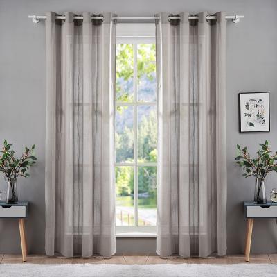 China Blackout New Design Beige Color Polyester Fabric Valance Window Curtains For Living Room for sale