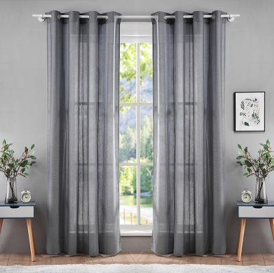 China Blackout 2021 New Design Luxury 100% Polyester Fabric Gray Color Blackout Window Curtain For Home Hotel for sale