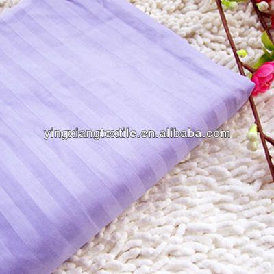 China Stripe CVC50/50 40*40 240T 100 inch satin stripe hotel cotton fabric textile, bedsheet fabric material, bedsheet fabric making for sale