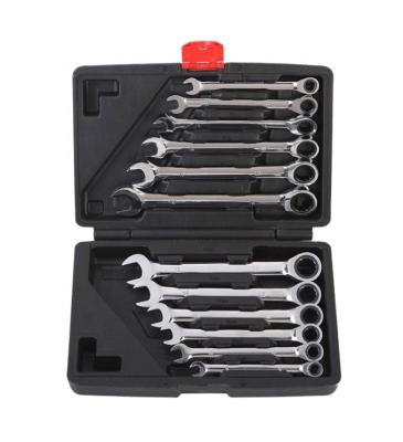 China CR-V Factory New Product 12pcs Combination Ratchet Spanner Set Combination Wrench for sale