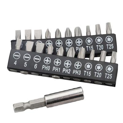 China Carbon Steel 10 PCS Black Base Electric Screwdriver Battery Black Base Electric Screwdriver Bit Set for sale