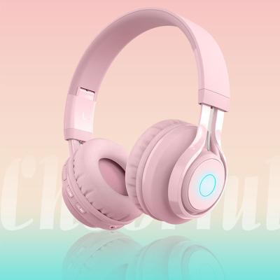 China New Heavy Sound Basee Blue Tooth Portable Headphones Led Children Bluetooth Earphones Wireless Original for sale