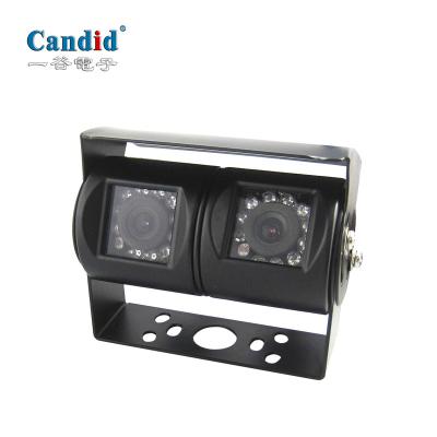 China Waterproof Reverse Dual Lens Rear View Camara De Retroceso Para Auto Twin Lens Rear View Camera For Bus Truck Tailer Van for sale