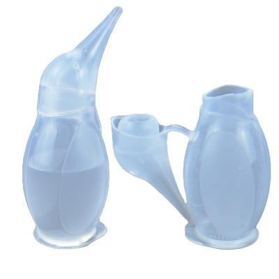 China BPA Silicone Penguin Free Suction Baby Nasal Aspirator Manual Nasal Aspirator for sale