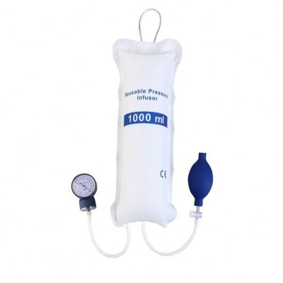 China 70D Nylon With PU Laminate Pressure 1000ml Infusion Bag Pressure Infuser With Aneroid Gauge for sale