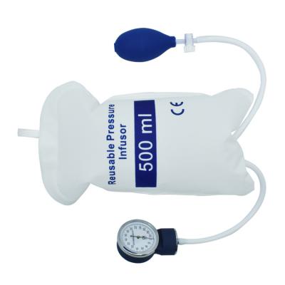 China Used for reusable manual blood transfusion and liquid transfusion pressure infusion bag with pressure gauge for sale