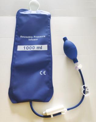 China Nylon With PU Laminate Pressure 1000ml Infusion Bag Reusable Manual Pressure Infusion Bag With Pressure Gauge for sale