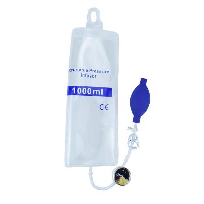 China TPU 1000cc Clear Pressure Infusion Bag Manual Pressure Infuser Or Pressure Infusor for sale