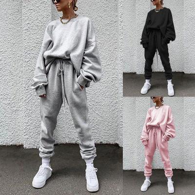 China 2022 New Women's Casual Hoodie QUICK DRY Long Sleeve Pullover Basic Hoodies And Tracker Set for sale