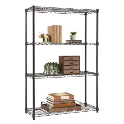 China Living Room 5 Tiers Adjustable Shelving Height Stocked Storage Shelves Metal Wire Shelving Units for sale