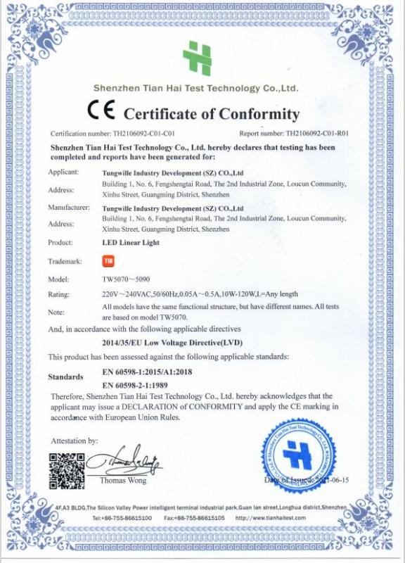 CE - Tungwille Industry Development (sz) Co., Ltd.