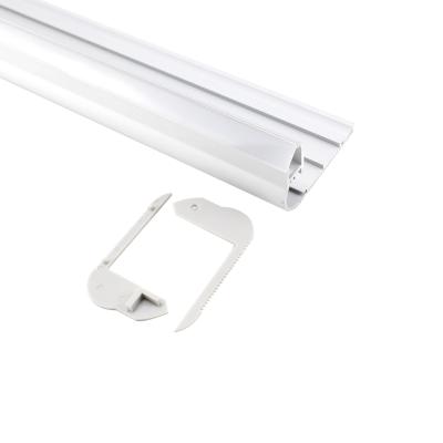 China Led Profile 80*50mm Staircase Aluminum Extrusion Led Profile With PC Cover For Cinema Housing Stage Led Profile for sale