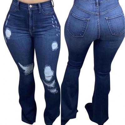 China Breathable High Performance Pants For Women Ladies Stretch 2021 Denim Plus Size Womens Jeans for sale