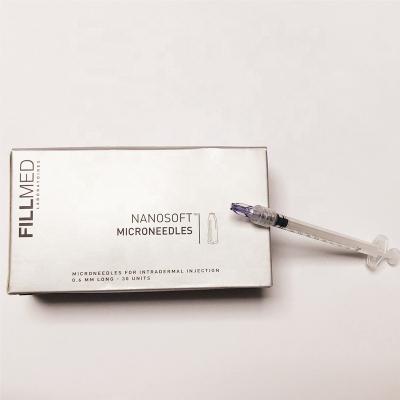 China Anti-puffiness f 0.6mm Nanosoft Microneedles 3 Pin Needle Disposable Hyaluronic Acid Sterile Needles for nctf 135HA for sale