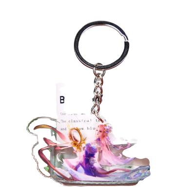 China Eco-friendly Factory Custom Cartoon Anime Acrylic Figure Key Chain Key Chain By Digital Printing Without MOQ for sale