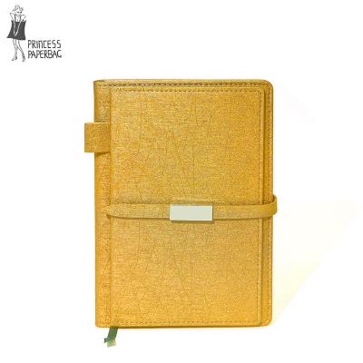 China Luxury High-grade Leather Hotel Business Travel Records Gift Box Rounded Corner Notebook for sale