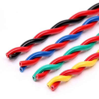 China Indoor And Outdoor Batch Twisted Pair Flexible Cable 450 To 750V RVS 2 Core PVC Insulated Copper Core for sale