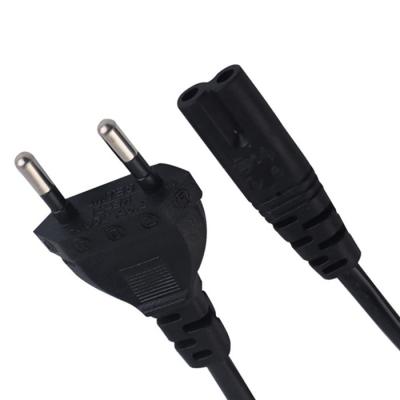 China Indoor and Outdoor Manufacturer European Standard Power Cord VDE 2 Plug 2 Core Power Cord IEC C7 Round AC Cable for sale