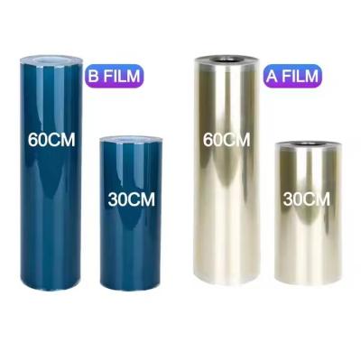 China 30 cm UV Dtf Ab Film Vinyl koud loslaten Geen verwarming Geen schudden Dtf Pet AB Transfer Film Te koop