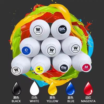 China Tinta DTF de color directo a la película 1 litro CMYK Tinta de impresión DTF blanca 1000 ml en venta