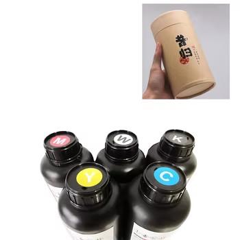 China CMYKW+Vanish 500ml LED Digital UV Curing Printing Ink For Sharp Resolution Printing for sale