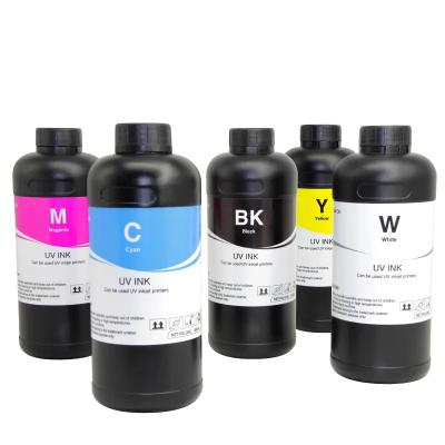 China 1000 ml UV digitale inkt voor DX5 DX7 XP600 TX800 Printers Opaque CMYKW V Te koop