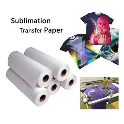 Chine 44 pouces * 100m 29 Gsm papier d'impression par sublimation respirable Pour la sous-impression de teinture à vendre