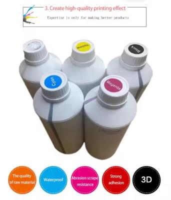 China Tinta DTF de 1000 ml Tinta branca CMYK para T-Shirt & Pet Film Printing Tintas de impressora DTF Premium à venda