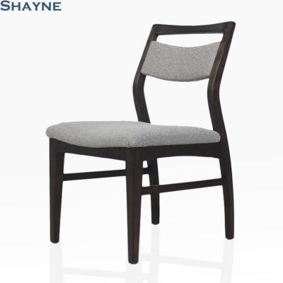 China High End Luxury Shayne ODM Upholstery Factory Customize Modern Restaurant Gray Fabric Dining Chair For Wooden Hotel for sale