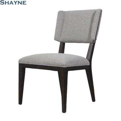 China High End Shayne ODM Upholstery Factory Customize Modern Restaurant Fabric Furniture Hotel Cafe Wood Chairs for sale