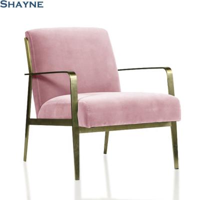 China Luxury Company Anonymous Shayne Luxury high end customize modern furniture hotel armchair steel frame chair baroque living room furniture for sale