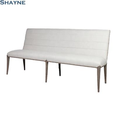 China Shayne Luxury Room Furniture Gray Nailheads High End Fabric Channeled Back 3 Seater Sofa Master Home White Linen Sectional Dining Chair for sale