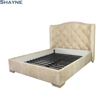 China 300000 SKU ODM Shayne Luxury Customize Furniture Burnham Queen Size Daybed Genuine Leather Bedroom Upholstered Bed for sale