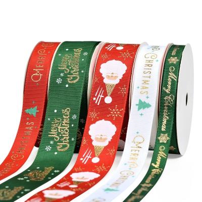 China High Tenacity Ribest Christmas Ribbon Gifts Tapes Satin Webbing Wholesale With Logo Party Home Decora Ornaments for sale