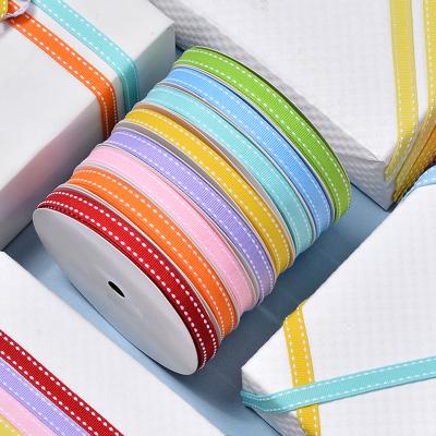 China Wholesale 100 yards OEM Grosgrain Ribest 9-38mm Dot Grosgrain Ribbon Gift Box Package for sale